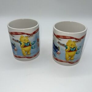 Set of 2 Disney Winnie the Pooh & Friends Disney Store Coffee Mugs